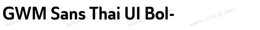 GWM Sans Thai UI Bol字体转换
